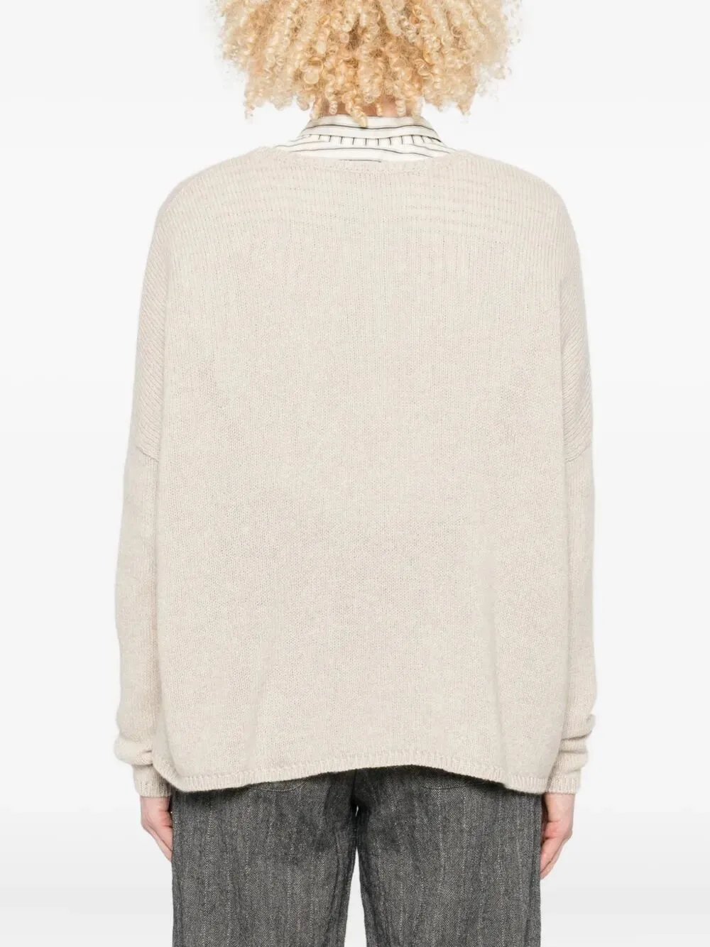 ROUND NECK DROPPED SHOULDERS RELAXED FIT SWEATER sold by Lord & Taylor product image thumbnail 2