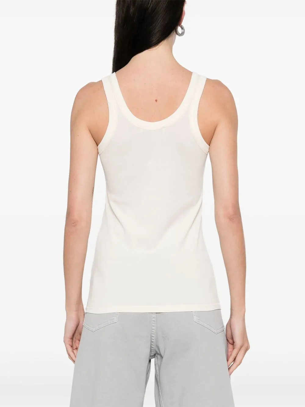 CREAM COTTON TANK TOP sold by Lord & Taylor product image thumbnail 3