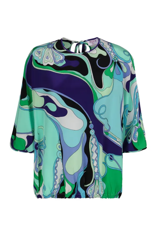 PRINTED SILK BLOUSE made by Emilio Pucci