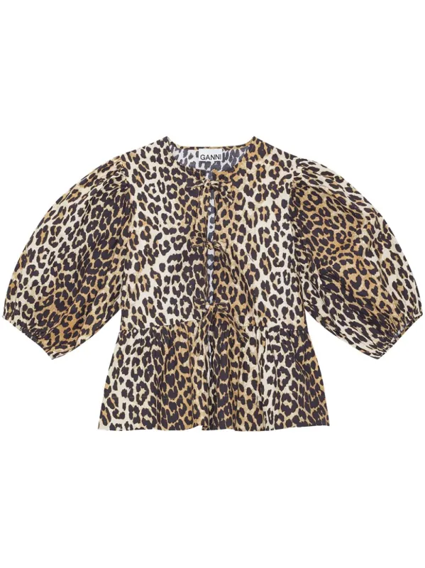 LEOPARD PRINT MC TOP WITH KNOTS sold by Lord & Taylor