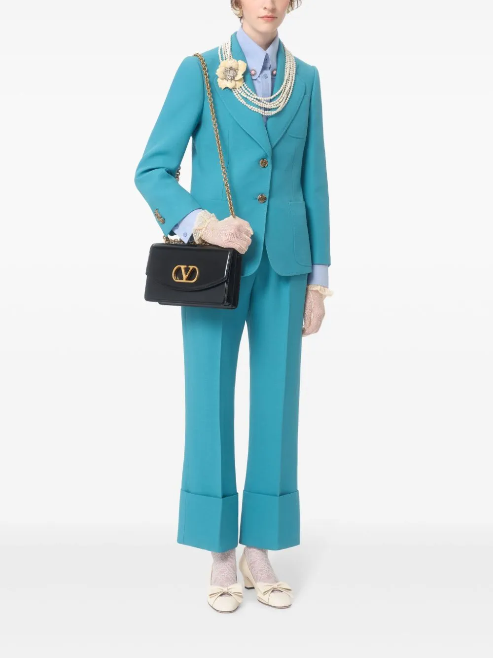 TURQUOISE 2-BUTTON BLAZER sold by Lord & Taylor product image thumbnail 4
