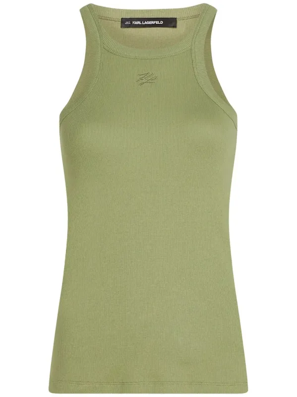 TOP AUTOGRAPH MILITARY GREEN GREEN LOGO sold by Lord & Taylor