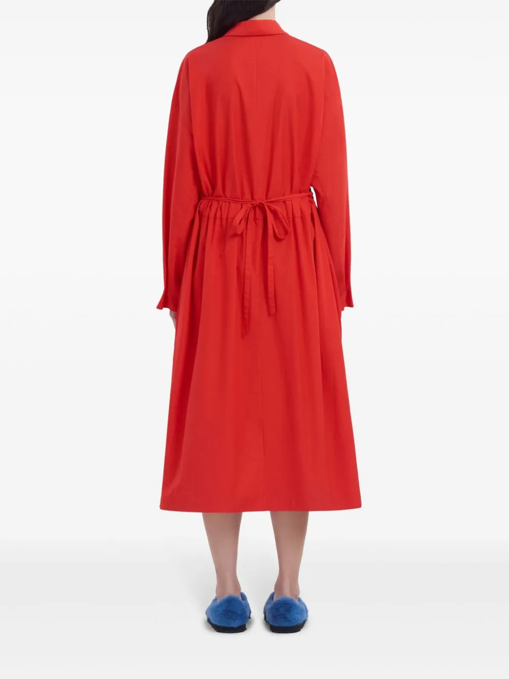 ML RED LONG DRESS V NECK BELT sold by Lord & Taylor product image thumbnail 5
