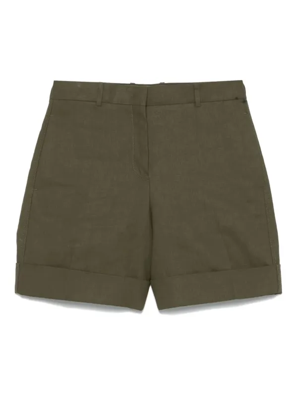 MILITARY GREEN LINEN SHORTS sold by Lord & Taylor