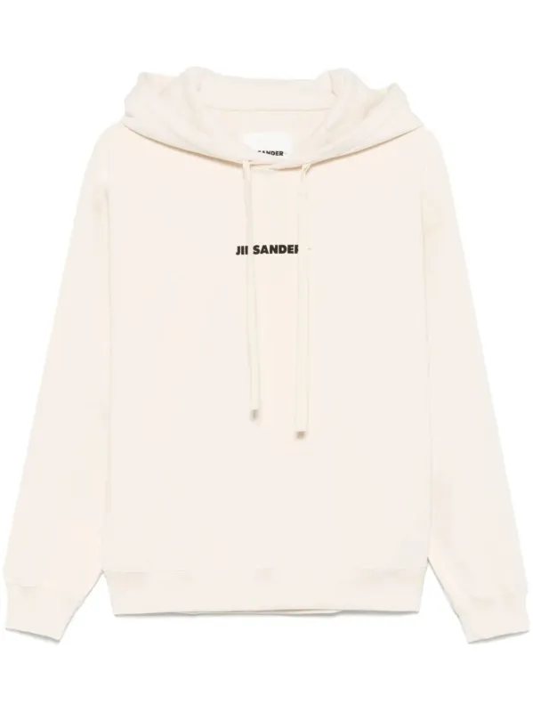 NATURAL BLACK LOGO HOODIE made by Jil Sander