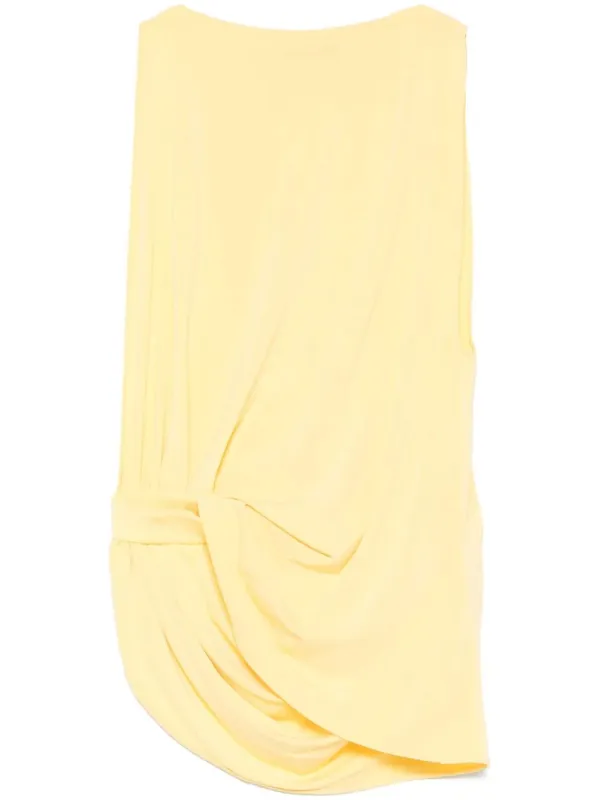 ASYMMETRIC YELLOW PEPLO TOP sold by Lord & Taylor
