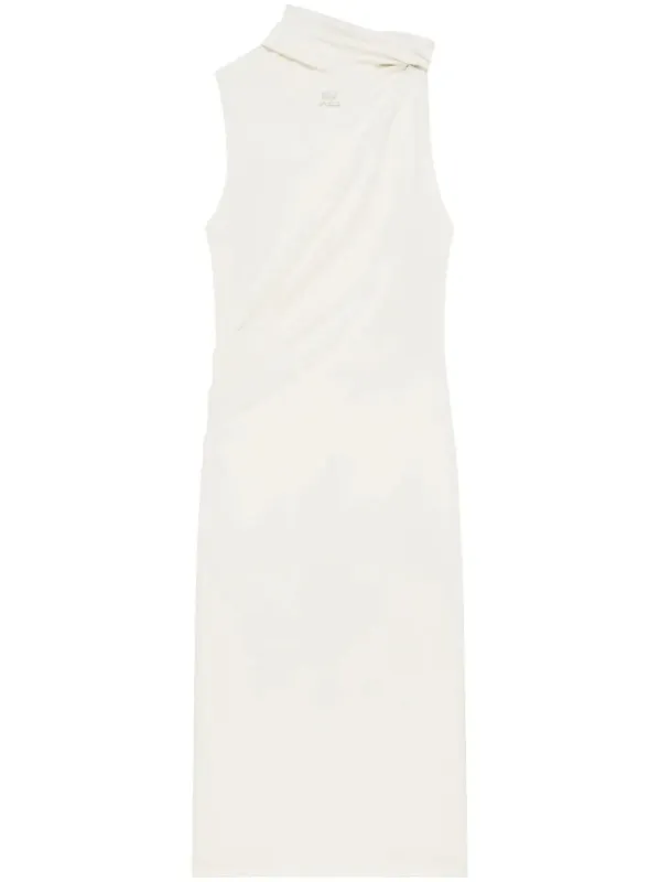 SM NATURAL DRAPED CREPE DRESS sold by Lord & Taylor