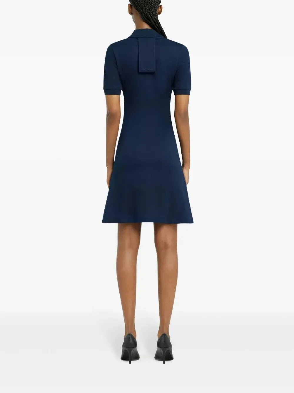 NAVY PIQUE DRESS WITH POLO COLLAR sold by Lord & Taylor product image thumbnail 4