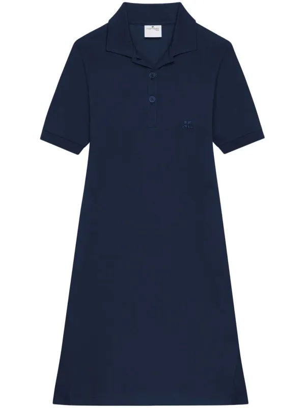 NAVY PIQUE DRESS WITH POLO COLLAR sold by Lord & Taylor