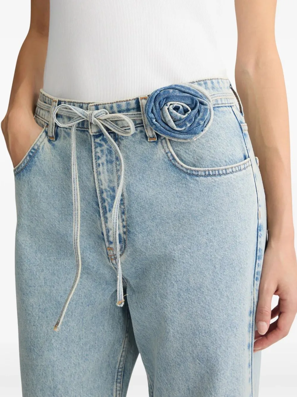 DENIM JEAN PANTS DET PINK WAIST sold by Lord & Taylor product image thumbnail 3