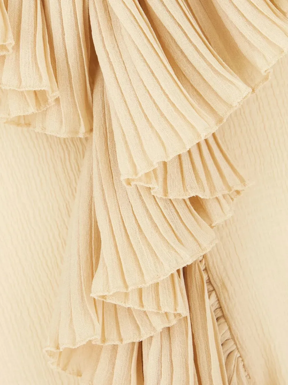 BEIGE RUFFLED V-NECK BLOUSE sold by Lord & Taylor product image thumbnail 2