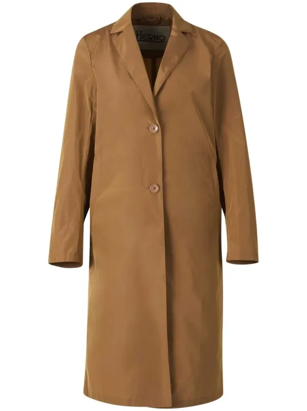 CAMEL NYLON TRENCH COAT made by Herno