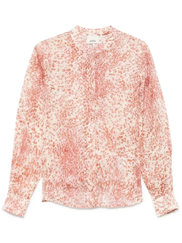 BLUSA ILDA BEIGE ESTAMPADO OCRE made by Isabel Marant