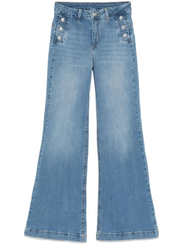 PANTALON JEAN DENIM DET BOTONES LATERAL sold by Lord & Taylor