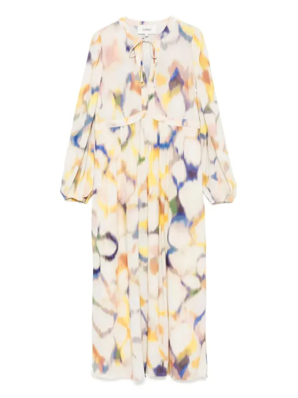 FLORIA BEIGE PRINT DRESS MU sold by Lord & Taylor