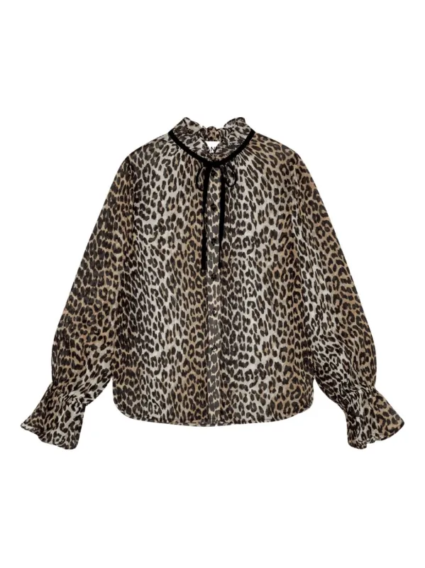 LEOPARD PRINT BLOUSE made by Ganni