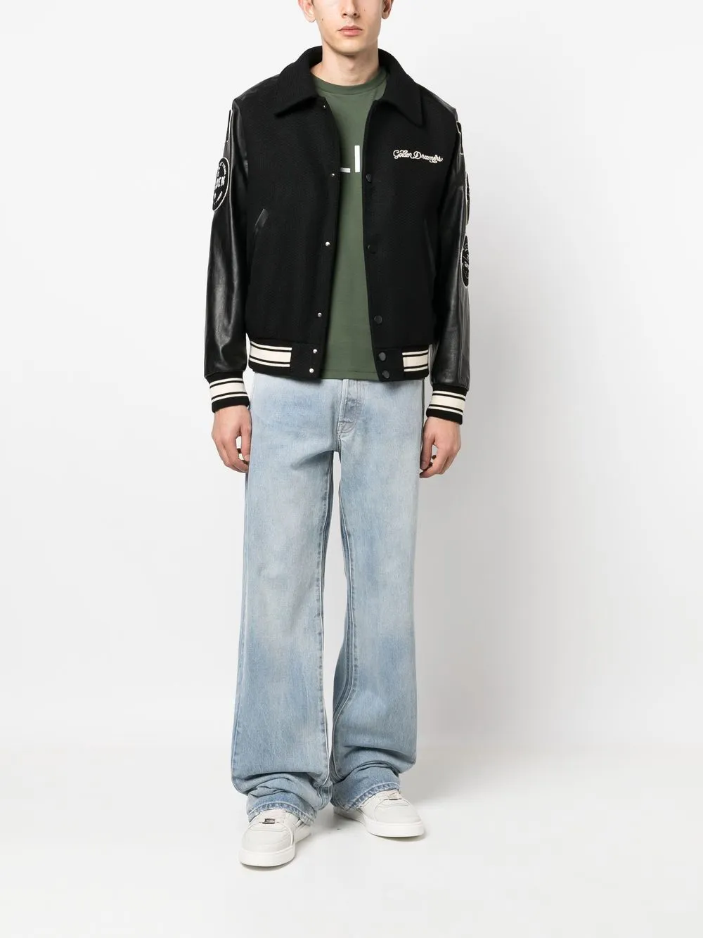 WOOL AND LEATHER BOMBER JACKET sold by Lord & Taylor product image thumbnail 4