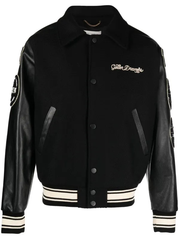 WOOL AND LEATHER BOMBER JACKET sold by Lord & Taylor