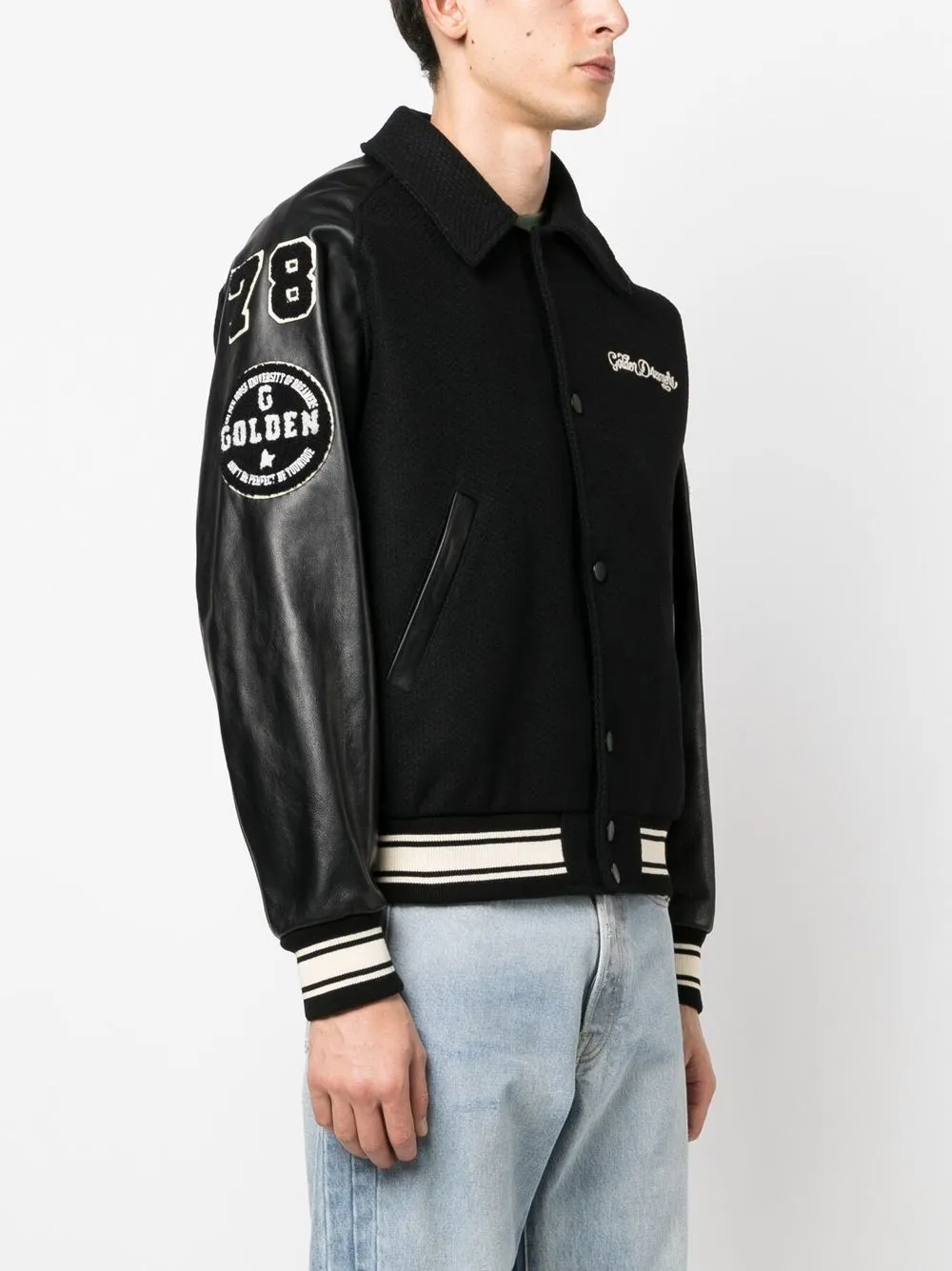 WOOL AND LEATHER BOMBER JACKET sold by Lord & Taylor product image thumbnail 5
