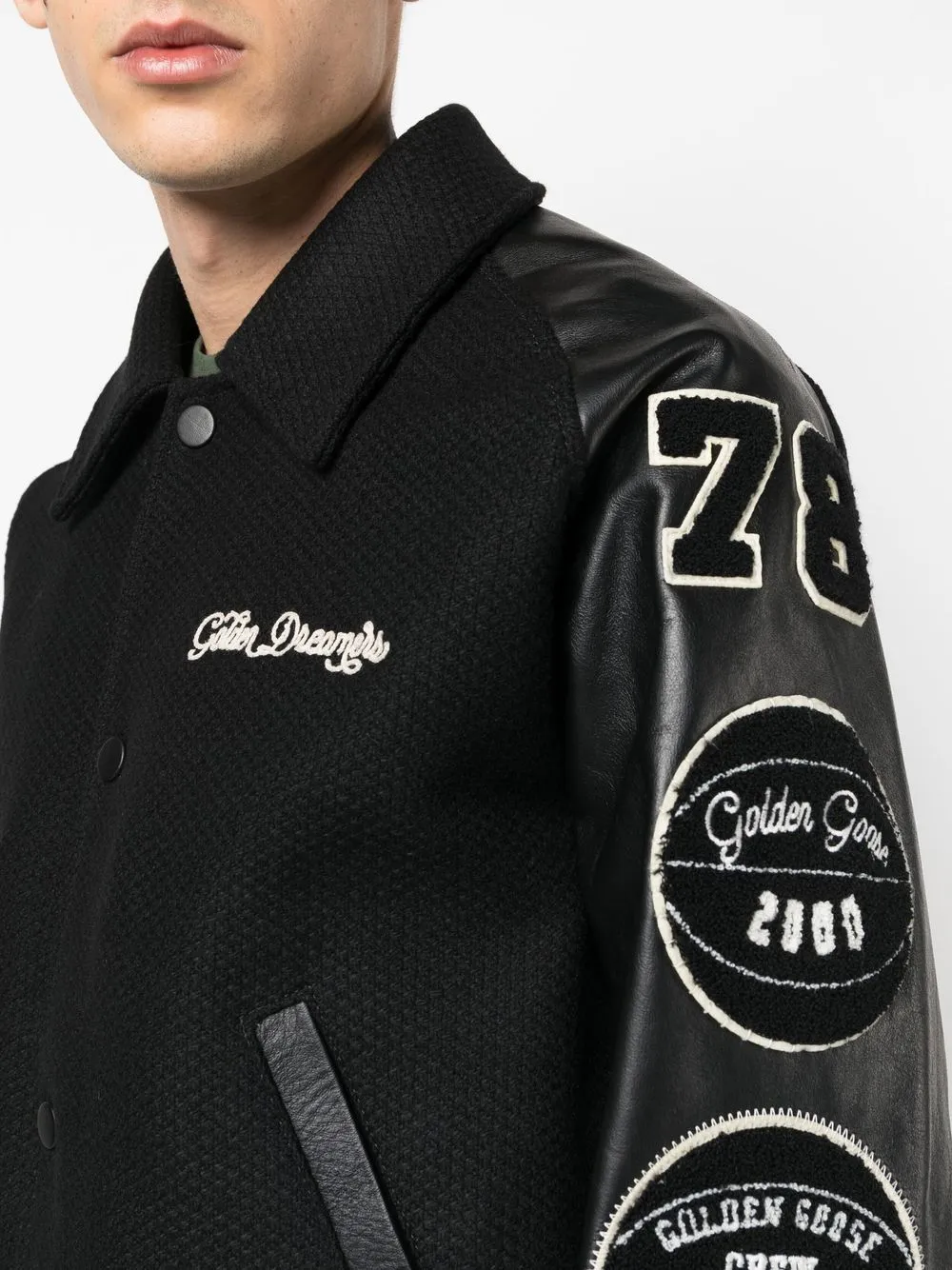 WOOL AND LEATHER BOMBER JACKET sold by Lord & Taylor product image thumbnail 2