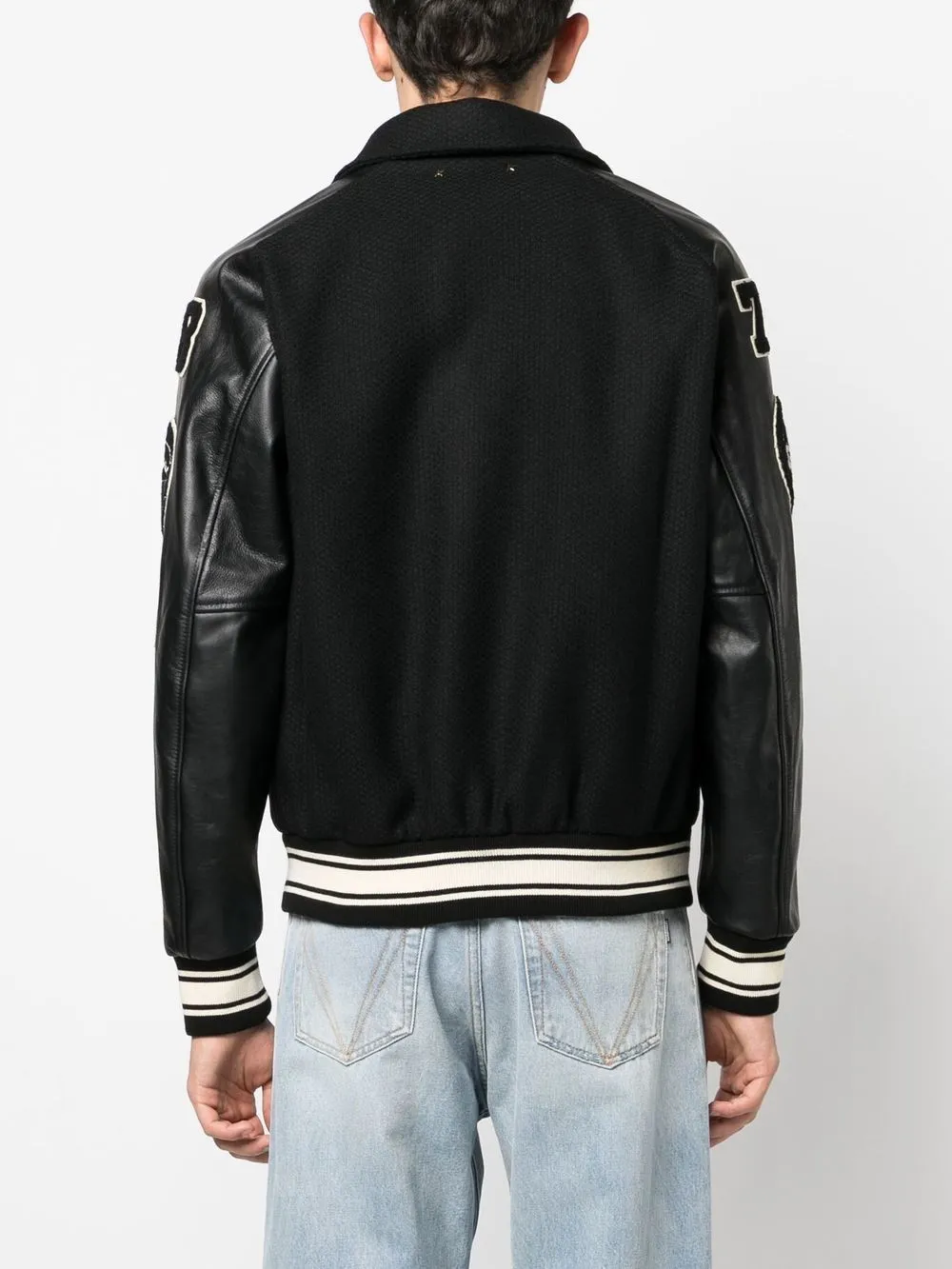 WOOL AND LEATHER BOMBER JACKET sold by Lord & Taylor product image thumbnail 3