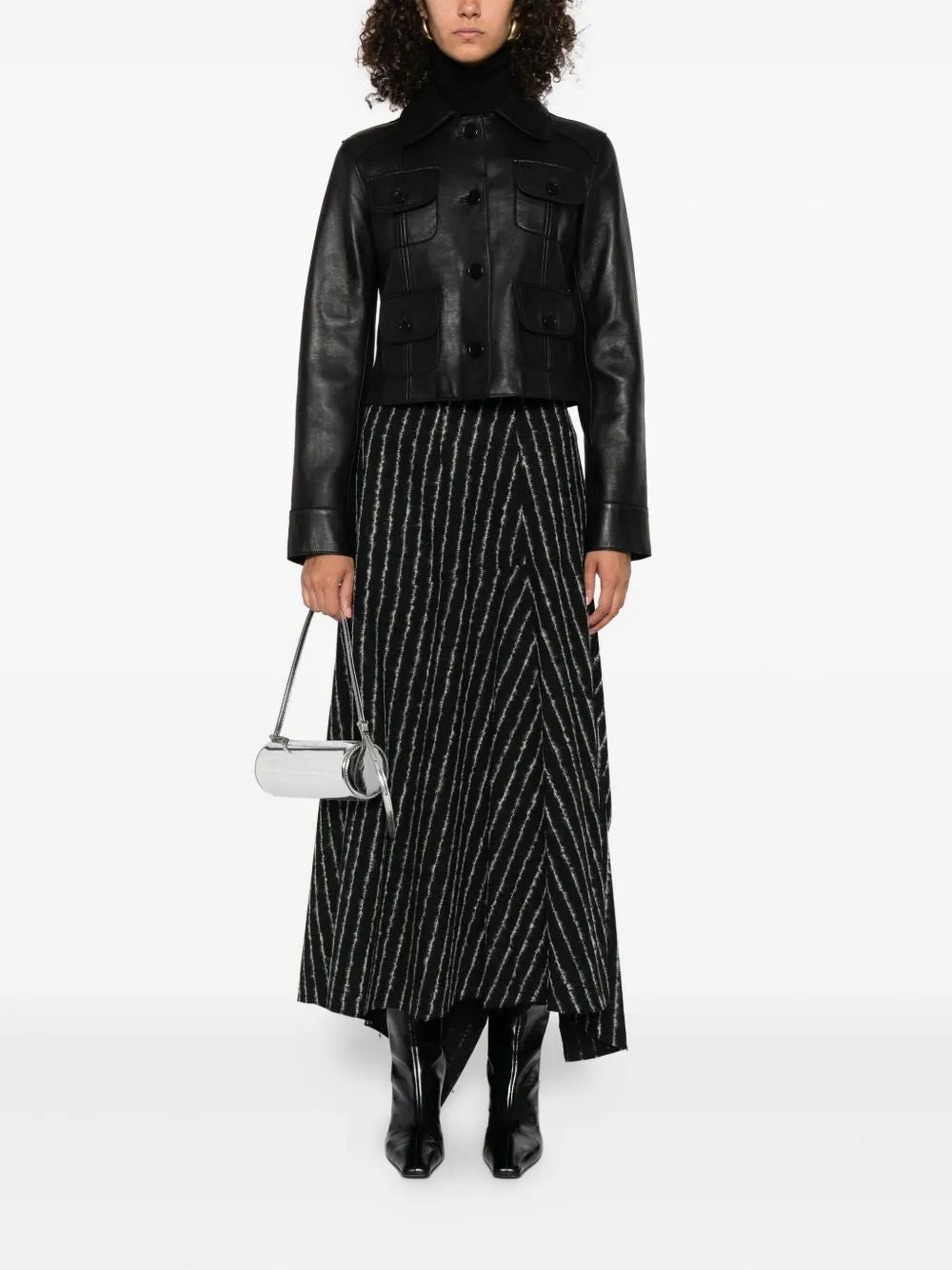 BLACK CROPPED JACKET sold by Lord & Taylor product image thumbnail 5