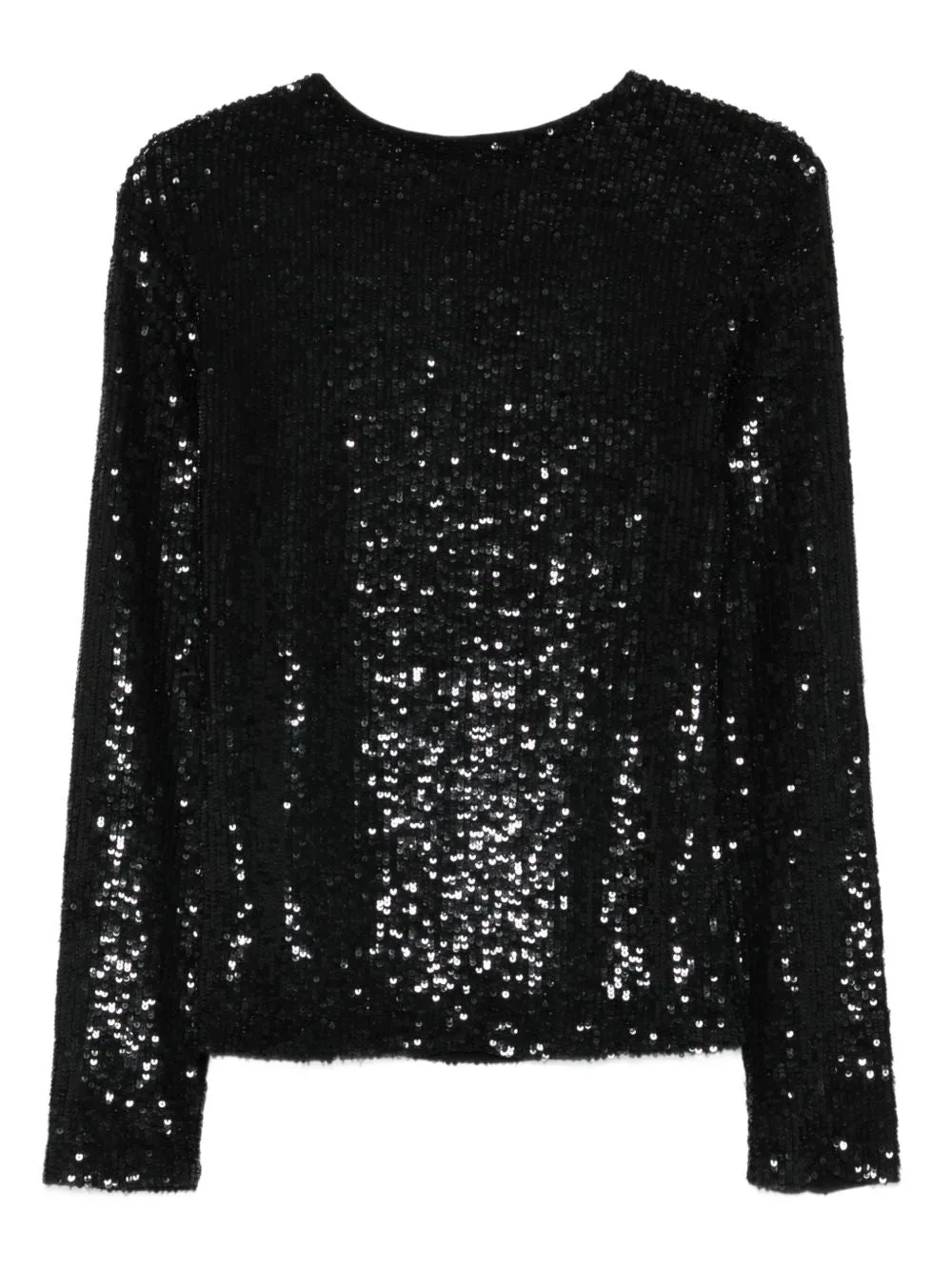 BLACK SEQUIN LONG SLEEVE TOP sold by Lord & Taylor product image thumbnail 2