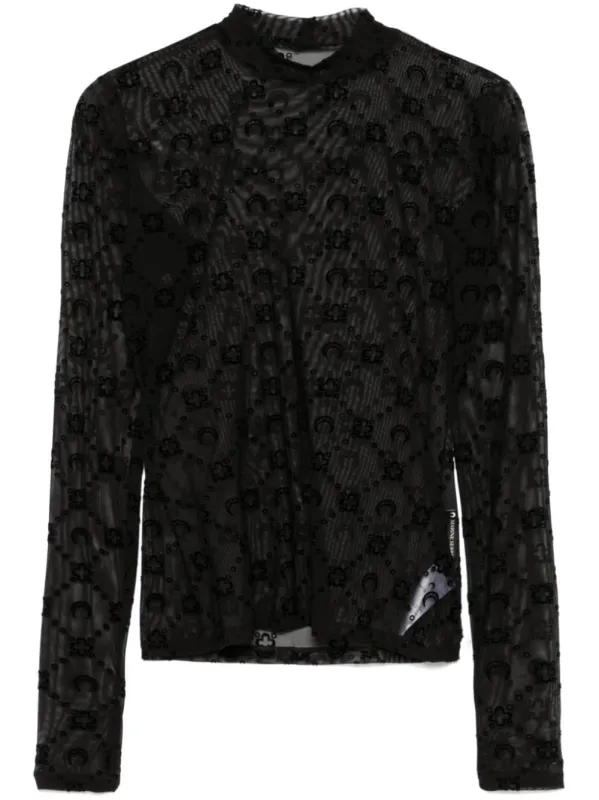 MONOGRAM HIGH-NECK TOP sold by Lord & Taylor