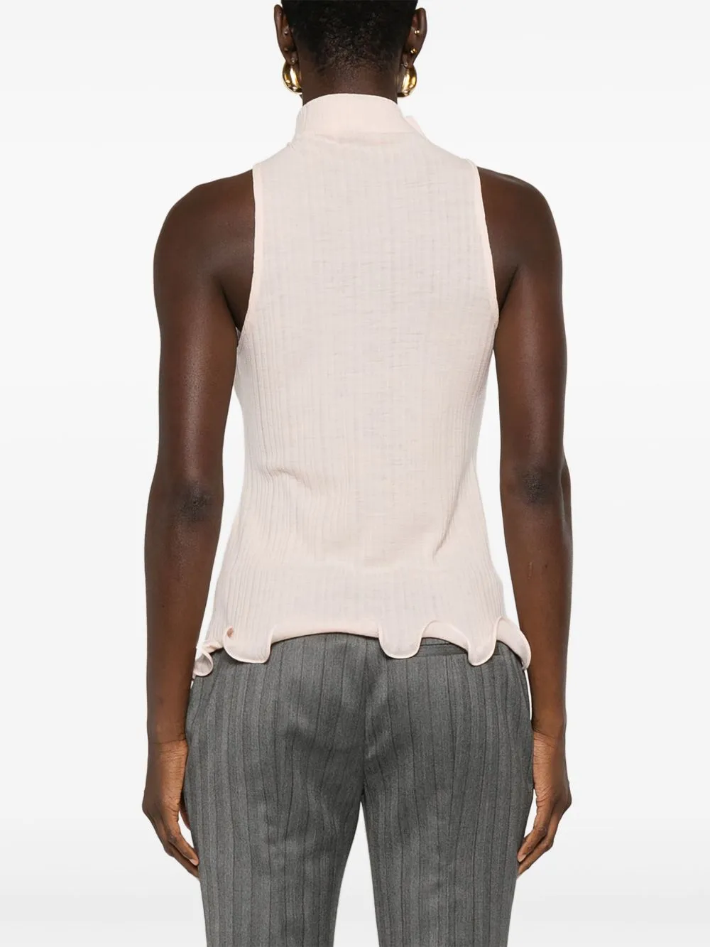 WHITE MOCK NECK TOP sold by Lord & Taylor product image thumbnail 4