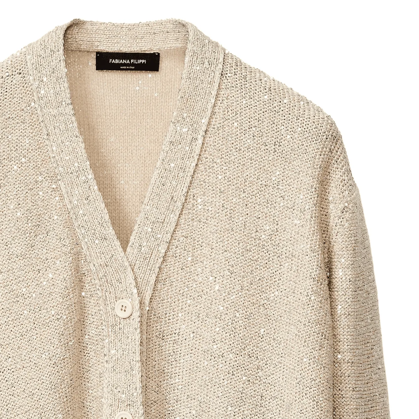 FABIANA FILIPPI COTTON CARDIGAN WITH SEQUINS sold by Lord & Taylor product image thumbnail 3