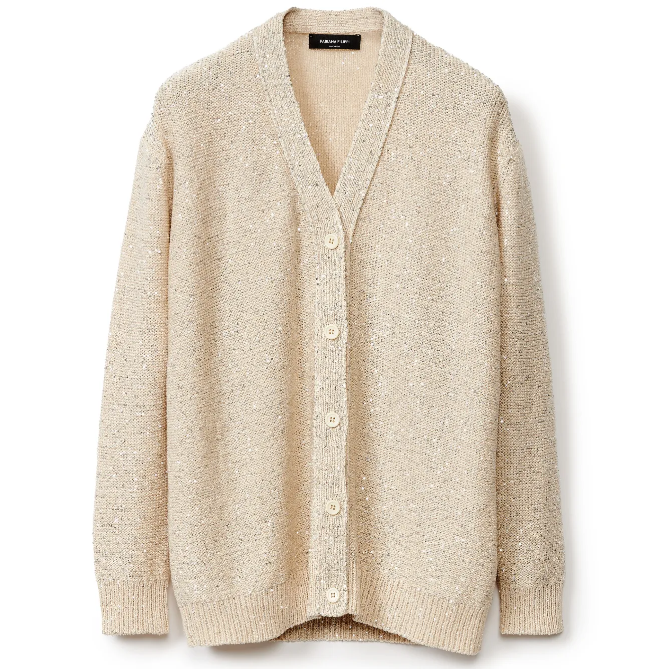FABIANA FILIPPI COTTON CARDIGAN WITH SEQUINS sold by Lord & Taylor