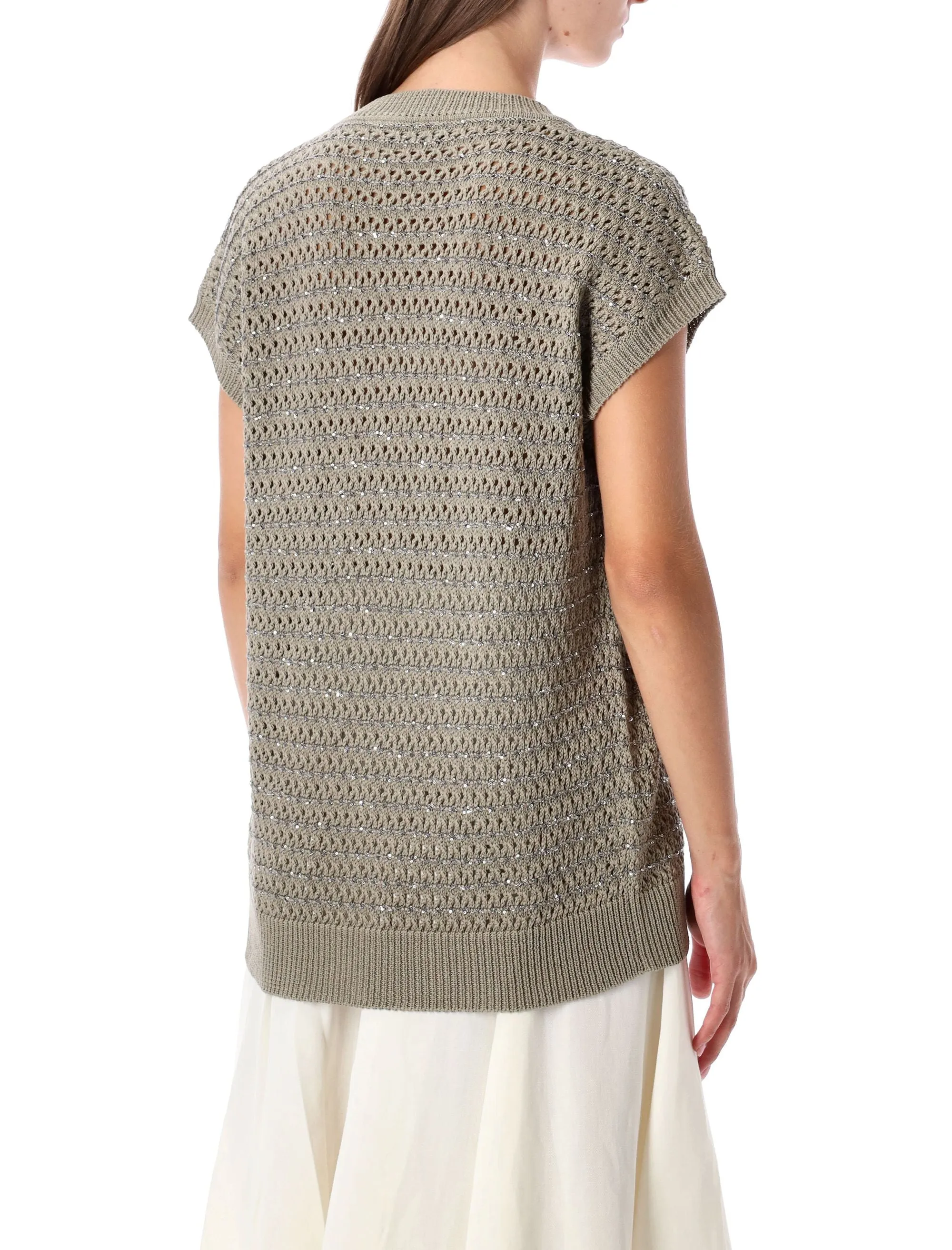 FABIANA FILIPPI CROCHET COTTON SWEATER WITH SEQUINS sold by Lord & Taylor product image thumbnail 2