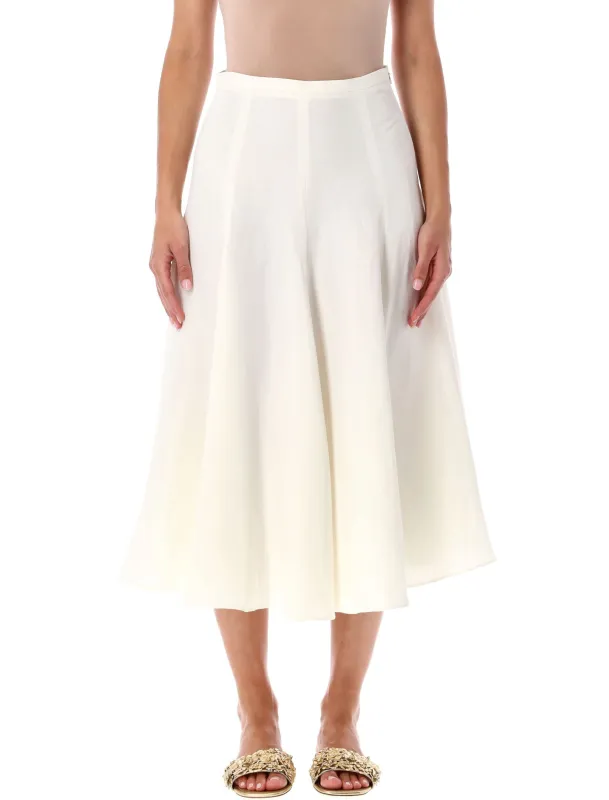 FABIANA FILIPPI LINEN AND VISCOSE MIDI SKIRT sold by Lord & Taylor