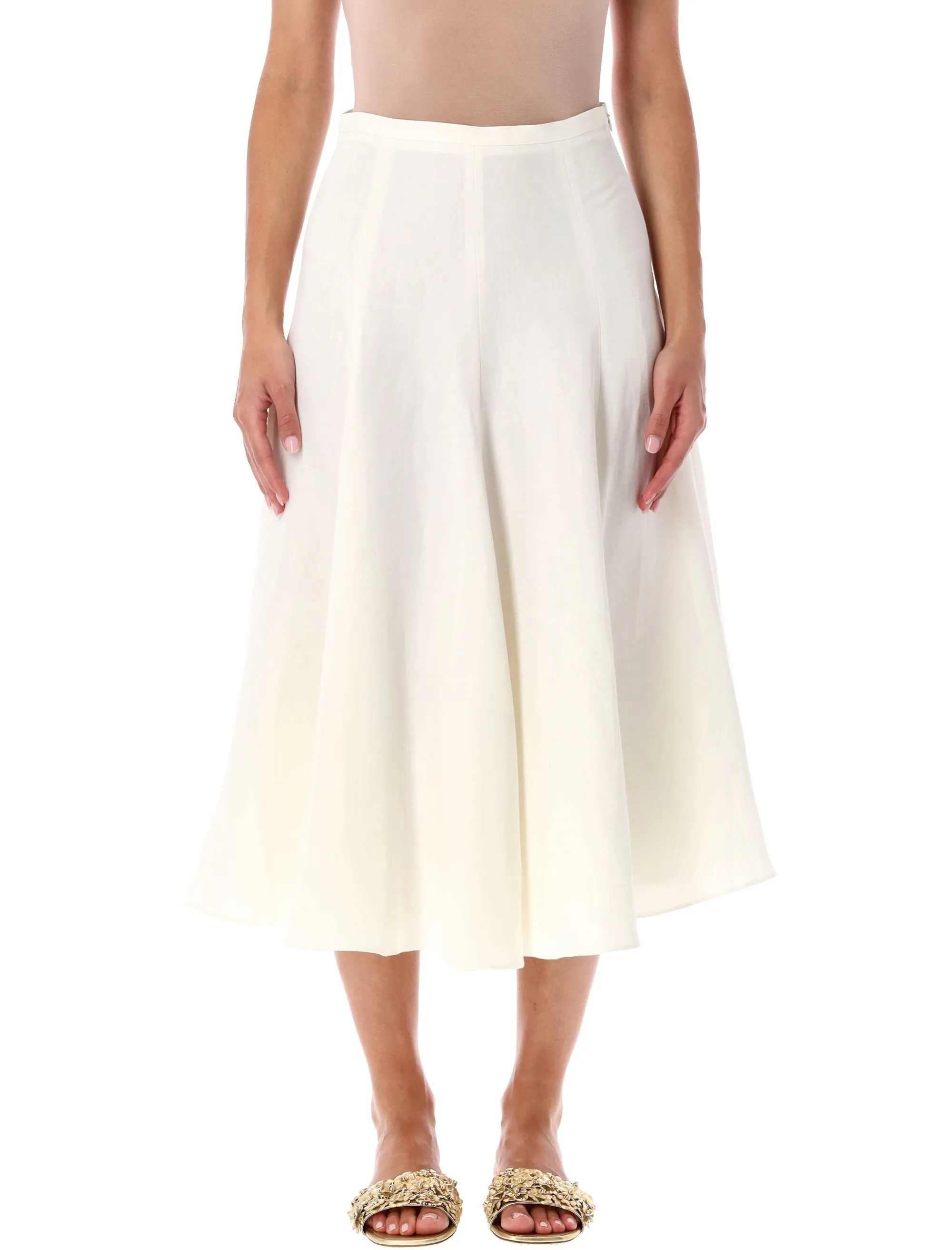 FABIANA FILIPPI LINEN AND VISCOSE MIDI SKIRT sold by Lord & Taylor