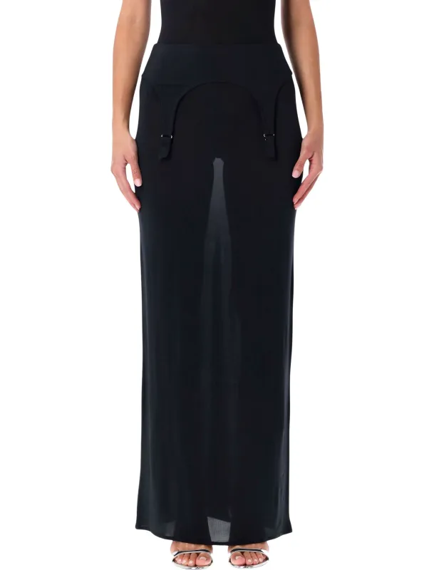 JEAN PAUL GAULTIER LONG SHEER SKIRT WITH LINGERIE DETAILS sold by Lord & Taylor