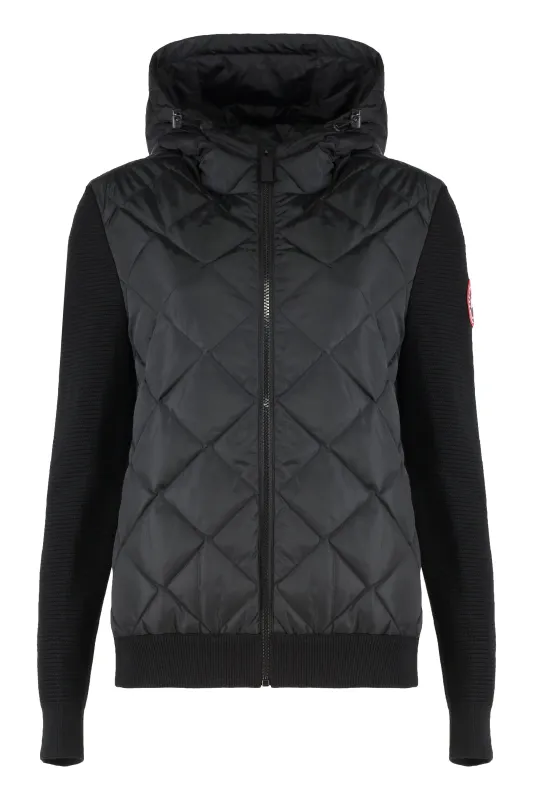 HYBRIDGE CARDIGAN WITH PADDED FRONT PANEL sold by Lord & Taylor