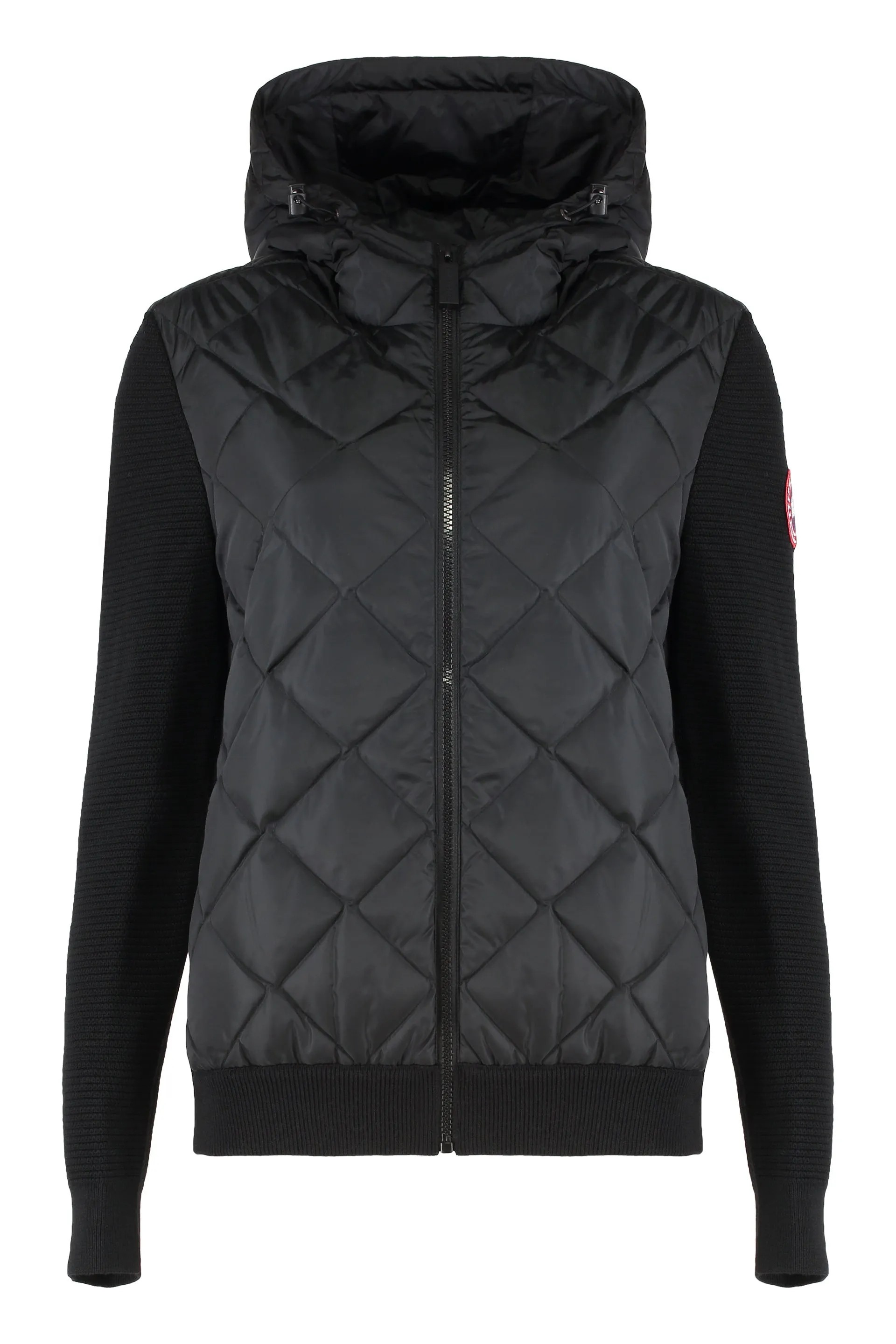 HYBRIDGE CARDIGAN WITH PADDED FRONT PANEL sold by Lord & Taylor