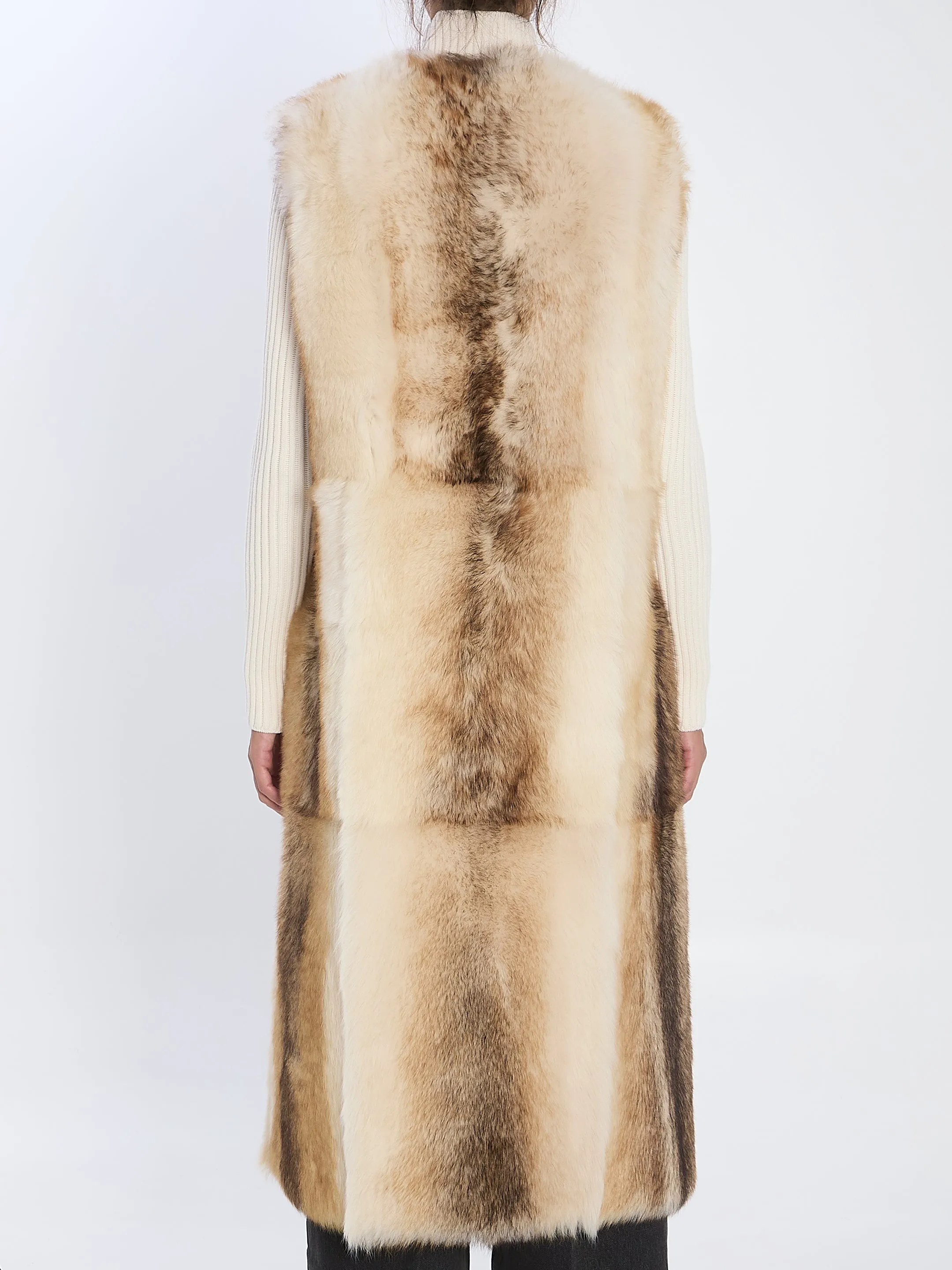 LONG LAMB FUR VEST sold by Lord & Taylor product image thumbnail 4