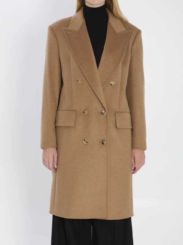 DOUBLE-BREASTED CAMEL COAT sold by Lord & Taylor