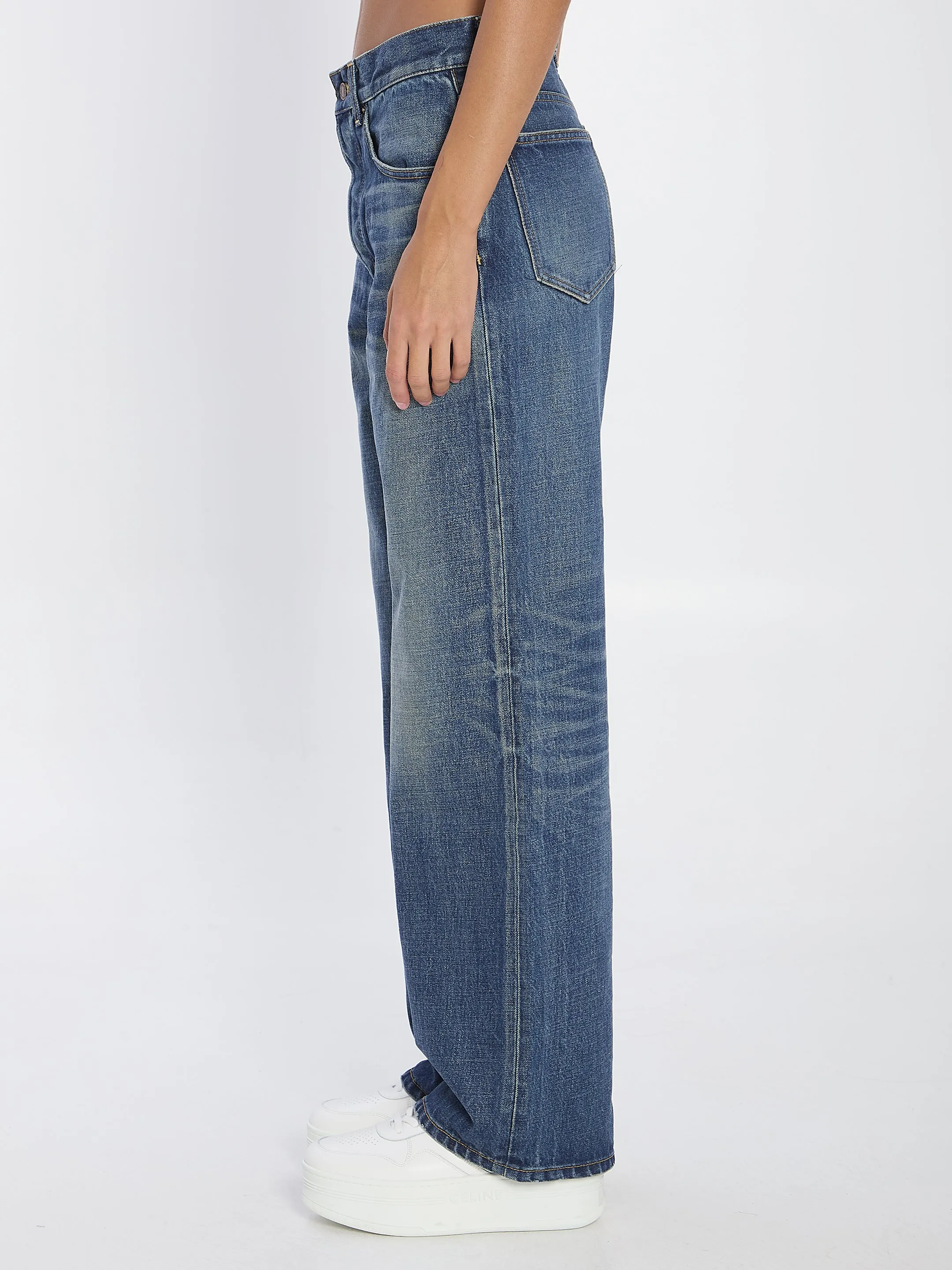 WIDE-LEG JEANS sold by Lord & Taylor product image thumbnail 3