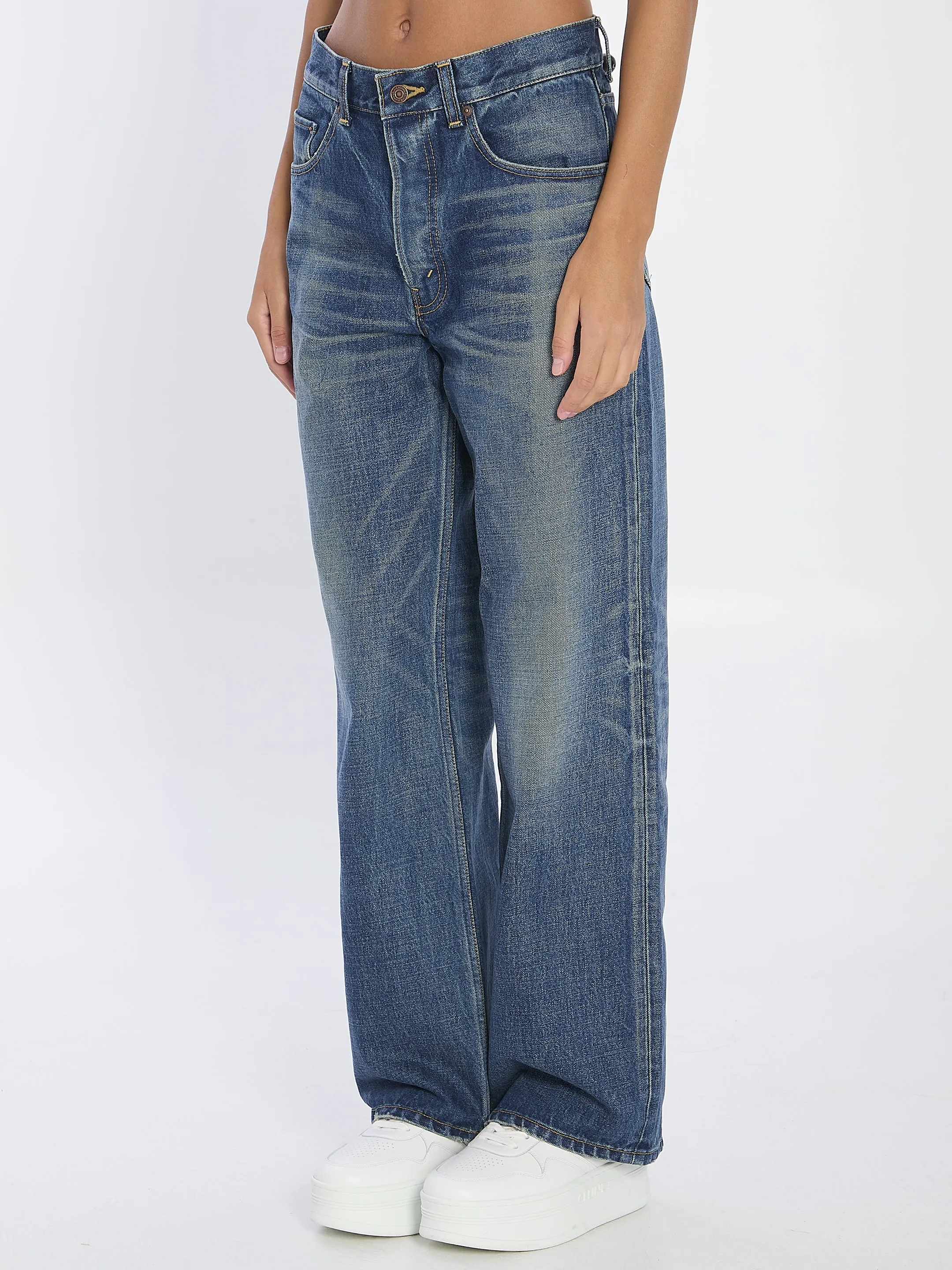 WIDE-LEG JEANS sold by Lord & Taylor product image thumbnail 2