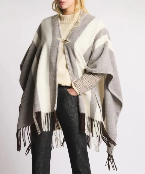 WOOL PONCHO WITH HOOK sold by Lord & Taylor product image thumbnail 2