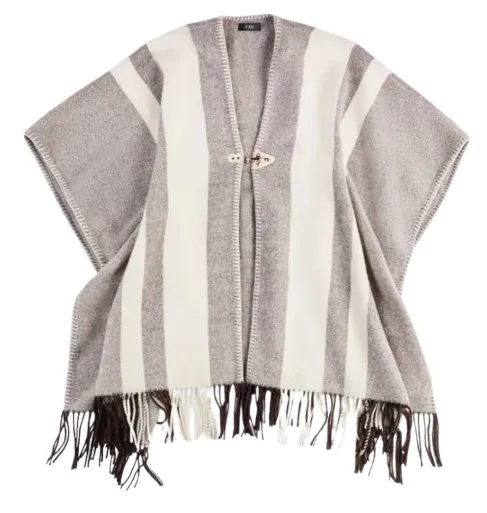 WOOL PONCHO WITH HOOK sold by Lord & Taylor