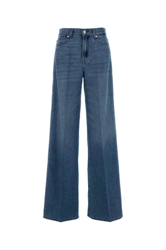 STRETCH DENIM LOTTA WIDE-LEG JEANS sold by Lord & Taylor