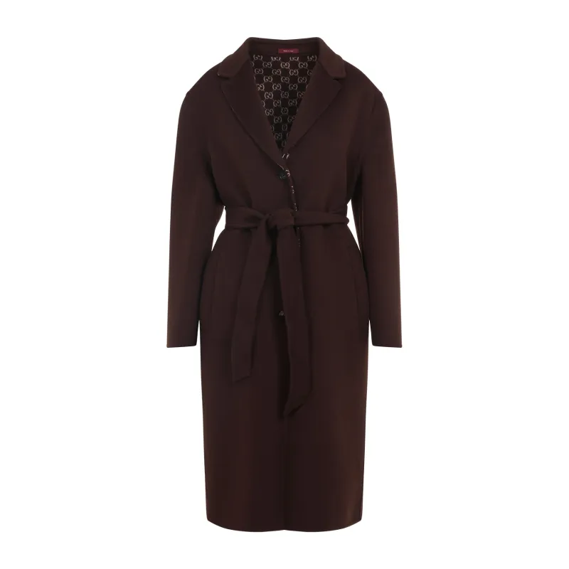 CHOCOLATE WOOL BLEND REVERSIBLE COAT sold by Lord & Taylor