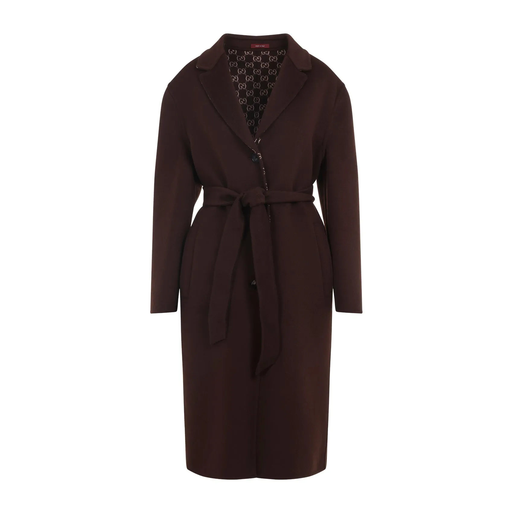 CHOCOLATE WOOL BLEND REVERSIBLE COAT sold by Lord & Taylor