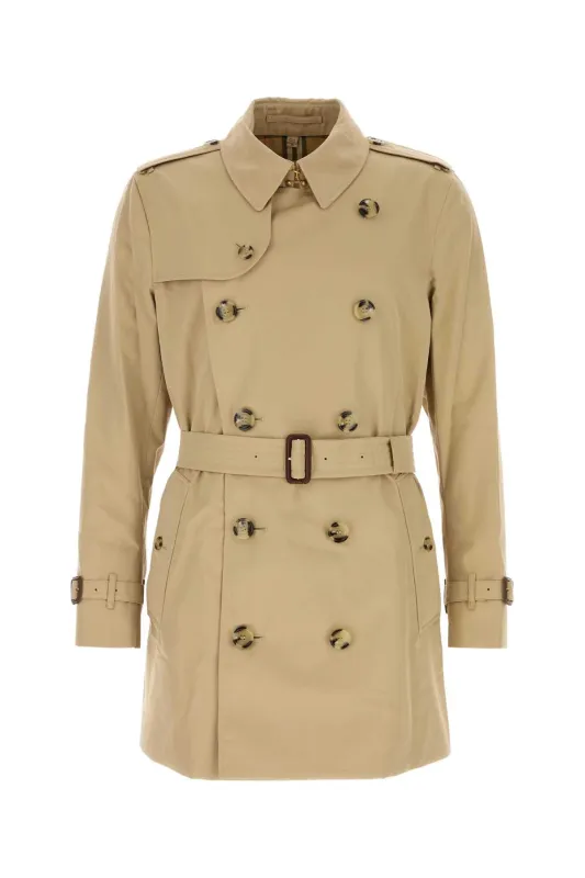 BEIGE GABARDINE TRENCH COAT sold by Lord & Taylor