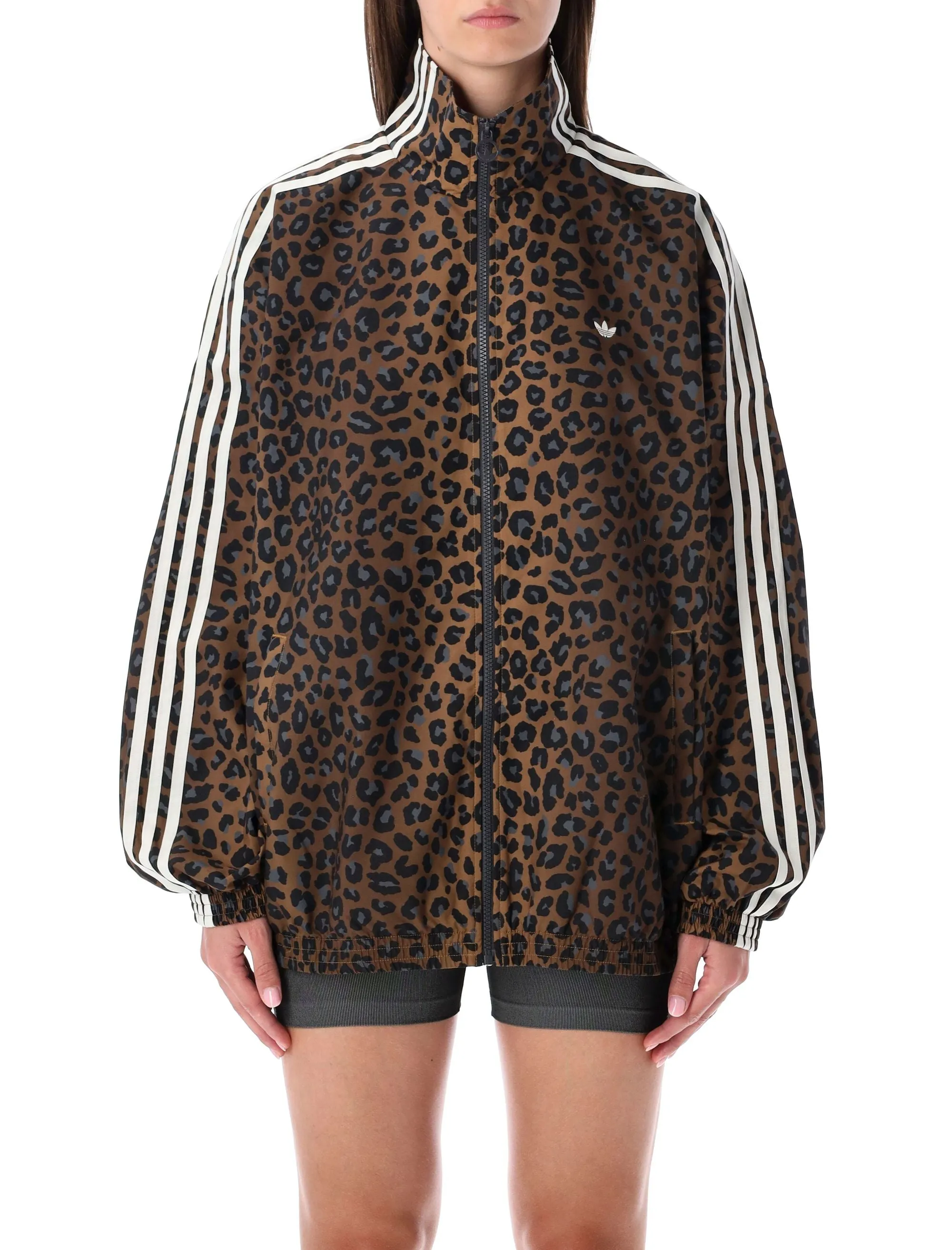 ADIDAS ORIGINALS LEOPARD FIREBIRD OVERSIZED TRACK JACKET sold by Lord & Taylor