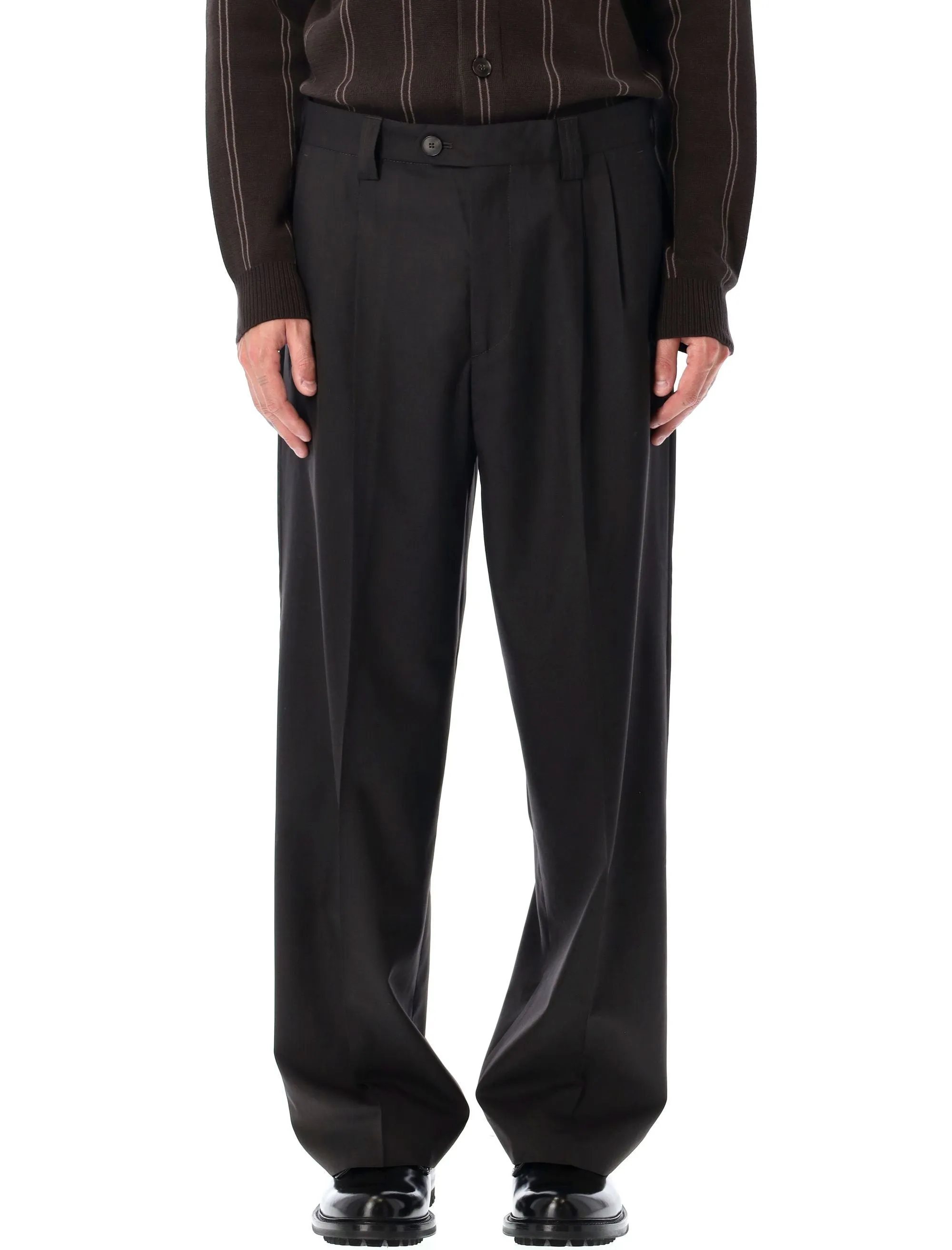 MFPEN WIDE-LEG CLASSIC WOOL TROUSERS sold by Lord & Taylor