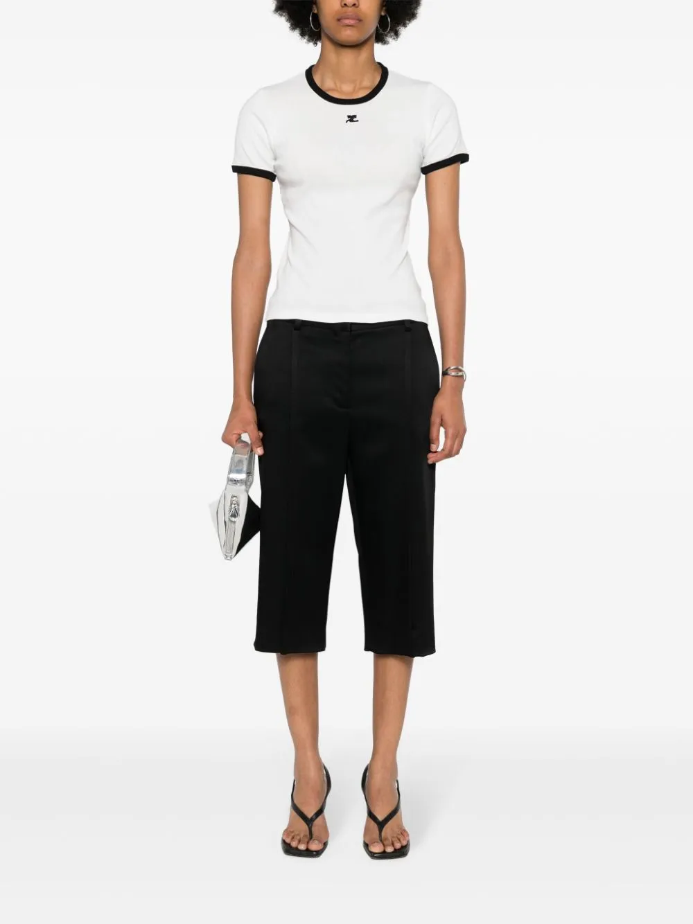 COURRÈGES CONTRAST COTTON T-SHIRT sold by Lord & Taylor product image thumbnail 5